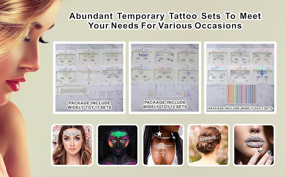 Luminous Face Jewels Makeup Green Halloween Rainbow Tears Rhinestone Glow in Dark Rave Accessories 