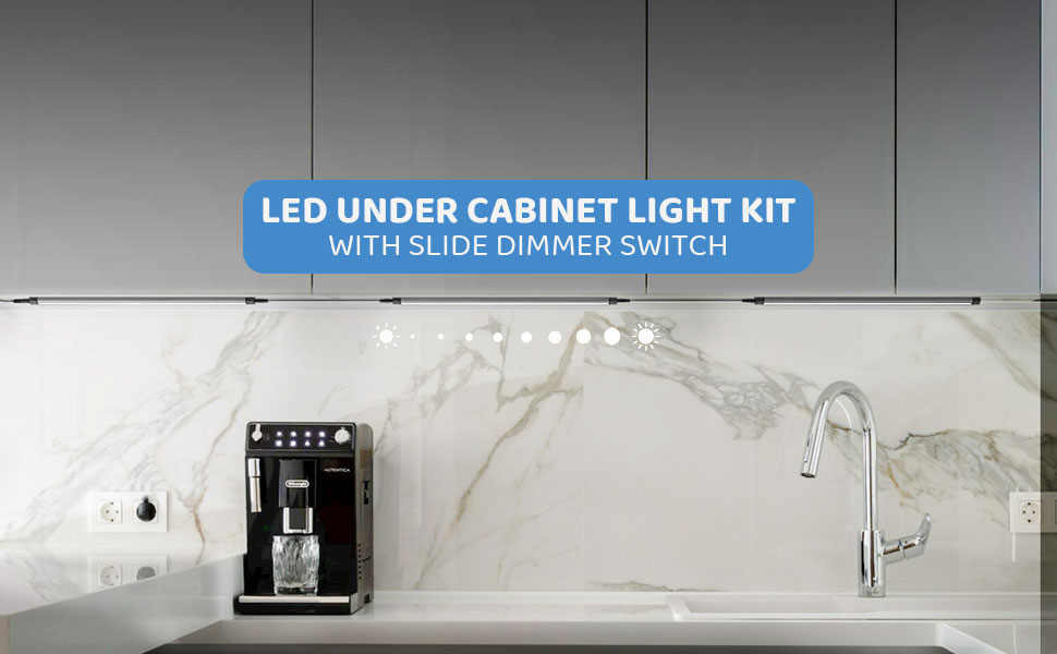 Under LED Light Bar Kits Plug in 3 pcs 12 inches Light Bars