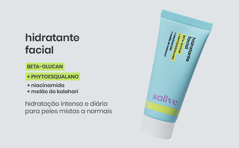 hidratante facial, niacinamida, peles mistas a normais
