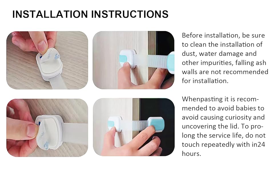 10 Pack Baby Locks, PFDHQS Baby Proofing Locks,For