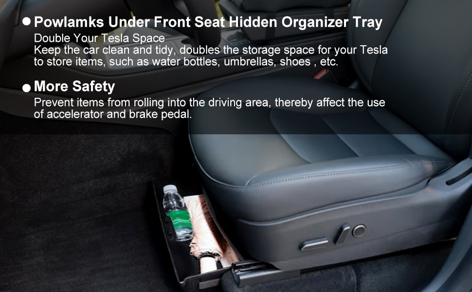 Kasato Tesla Model Y Storage Bins Under Seat, Storage