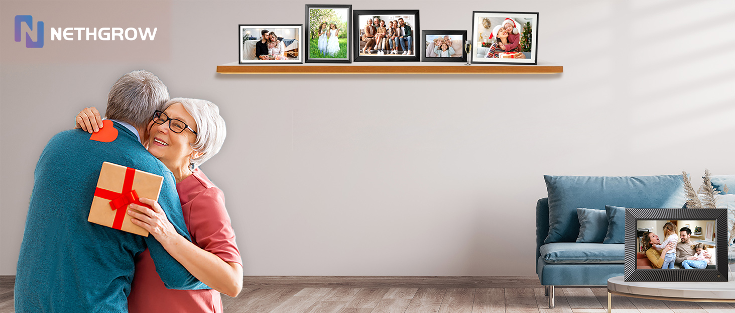 21.5Inch Large Digital Picture Frame with 5G Dual WiFi