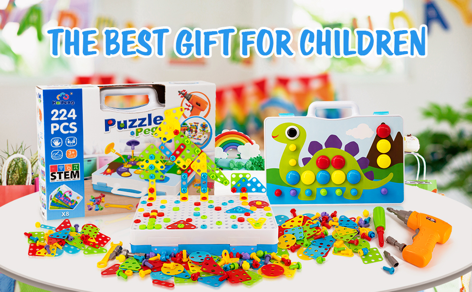 224 Pieces Trendy Bits Creative Mosaic Drill Set for Kids