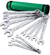 SK Combination Wrench Set, SAE 5/16" to 3/4", 11-Piece, SuperKrome Finish, Preminum CR-V Construc...