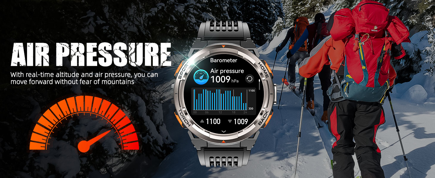 3ATM Waterproof Military Smart Watch