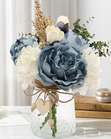 faux flowers in vase
