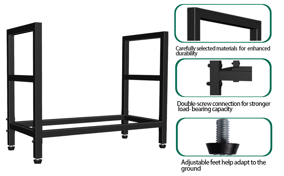 Lilybudlily 1.5FT Small Firewood Rack Log Holder for