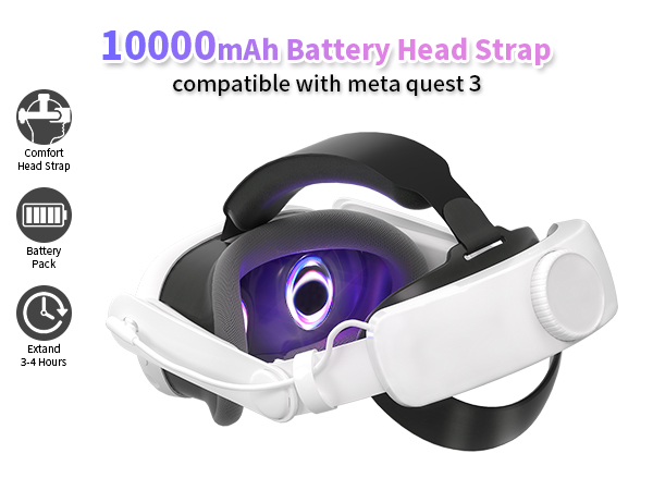 Amazon.com: Head Strap for Meta Quest 3/3S with 10000mAh