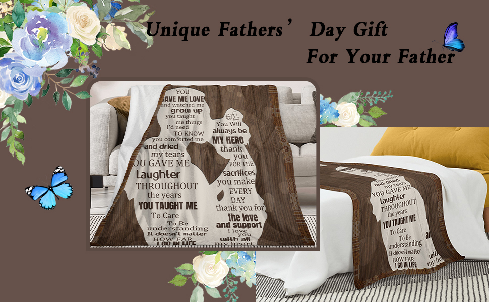 Dad Blanket from Daughter, Birthday Gifts for Dad, Gifts