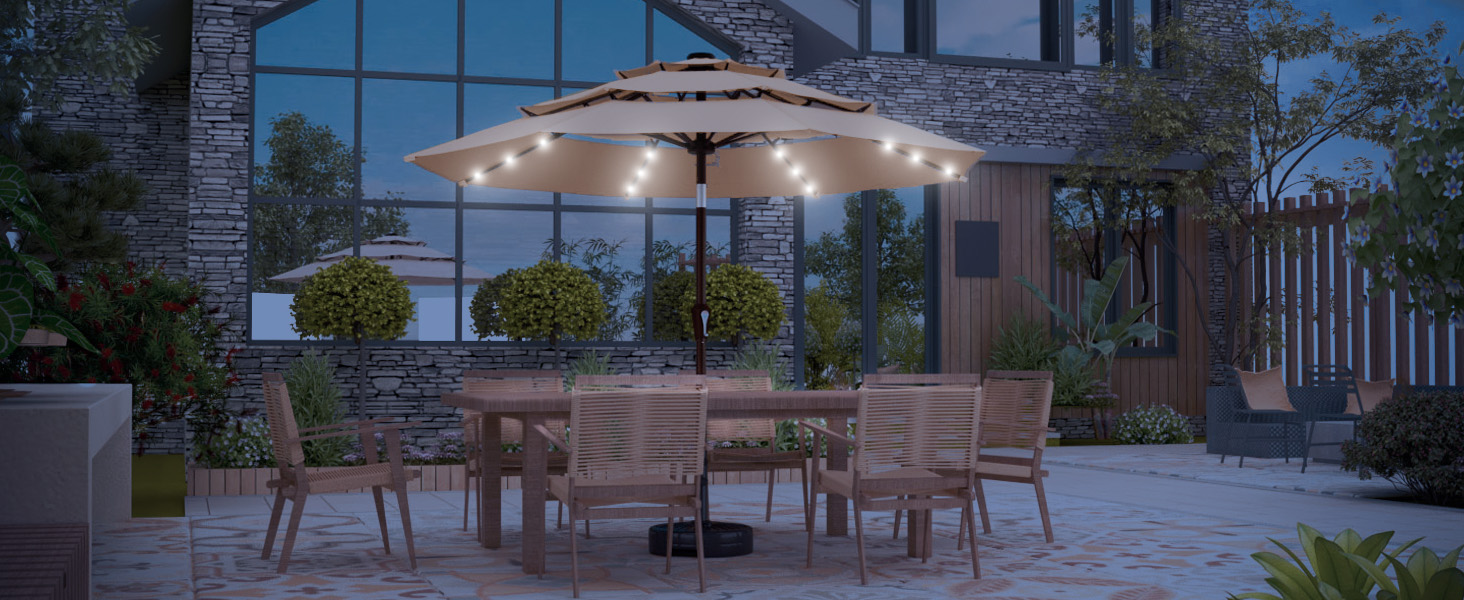 backyard led night