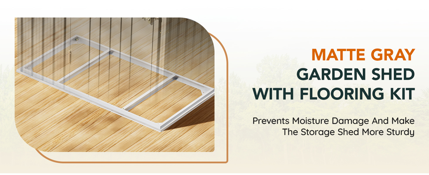 5x3 FT Steel Outdoor Storage Shed