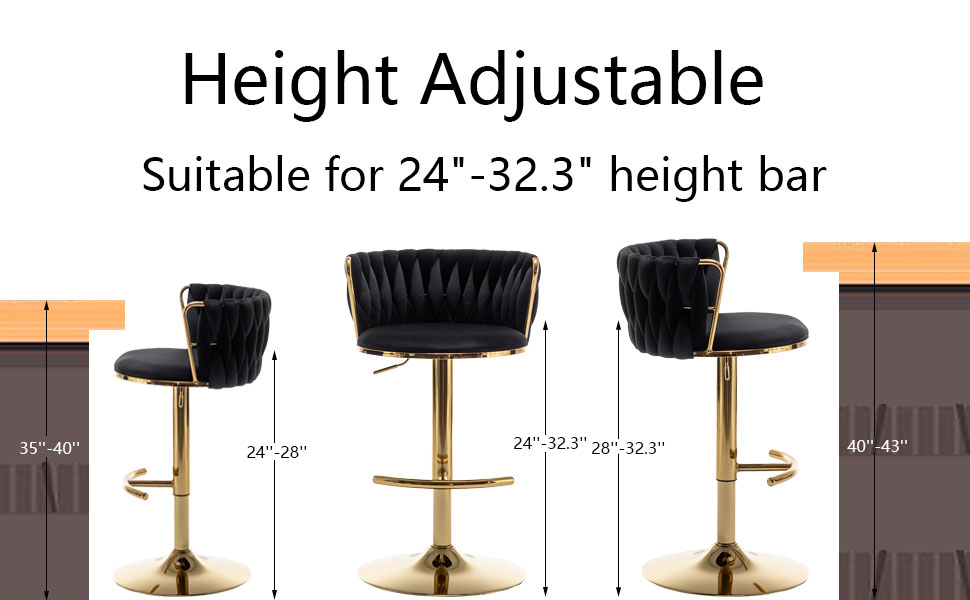 Riknuxi Woven Bar Stools Set of 4, Counter Height Bar