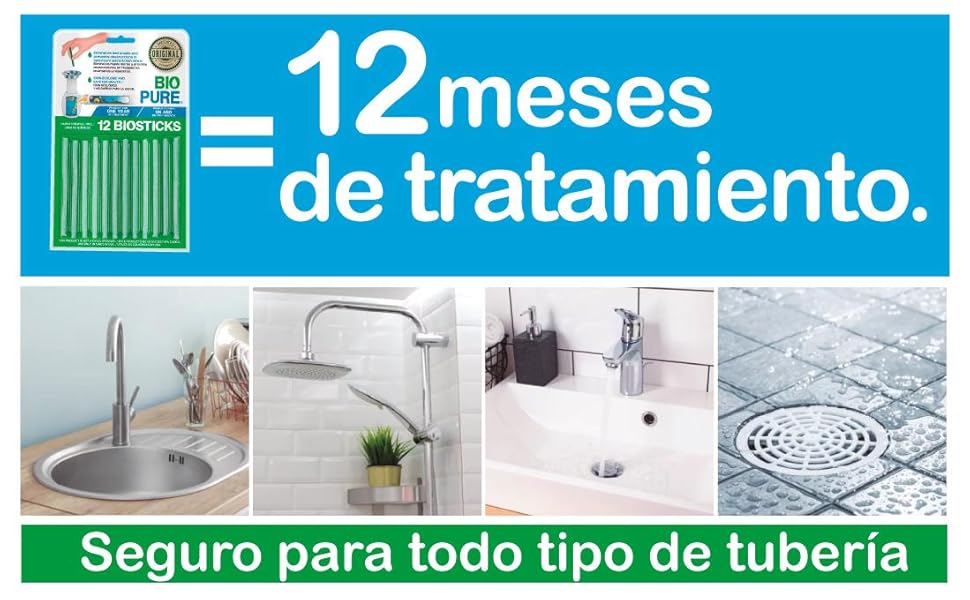 evita malos olores, elimina obstrucciones, residuos orgánicos