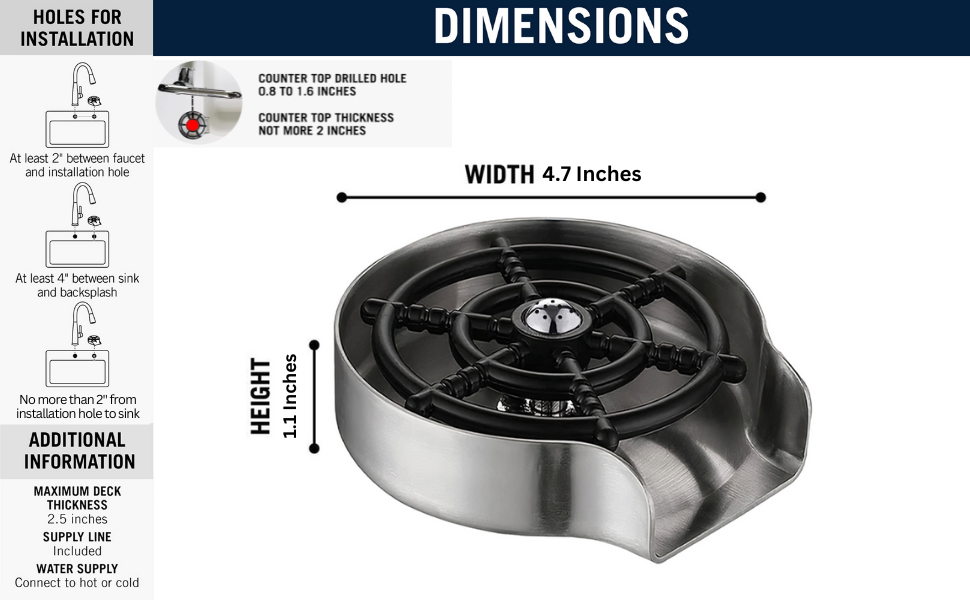 GR10 Glass Rinser Silver