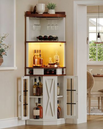 corner bar cabinet