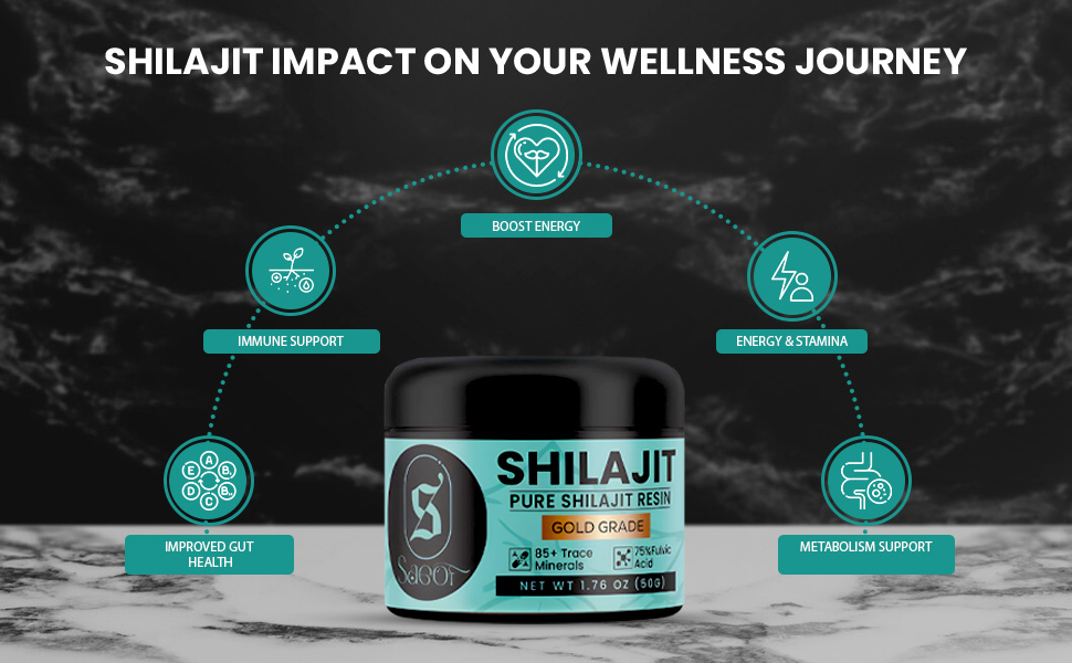 Shilajit Resin 85+ Trace Minerals 75% Fulvic Acid Boost Energy