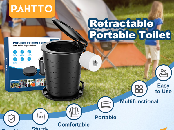 Amazon.com : PAHTTO Portable Toilet for Adults, Retractable