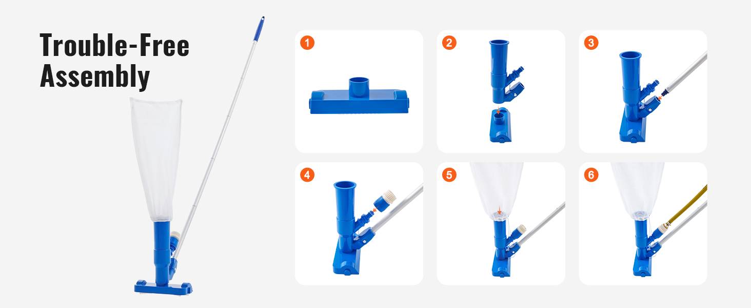 VEVOR Portable Pool Vacuum, Handheld Pool Vacuum Cleaner