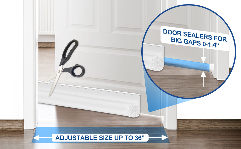 MAXTID Under Door Draft Stoppers 36 Inch White Door Draft