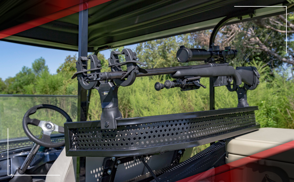 GTW Universal Dual Gun Rack for Golf Carts Durable