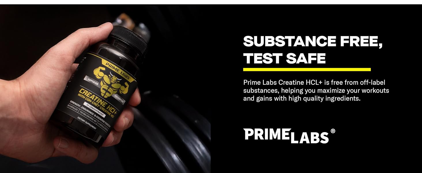 prime labs creatine substance free test safe