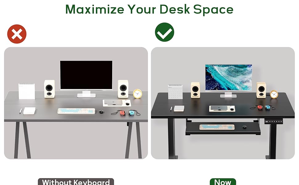 GallopFun Home Office Standing Desk with Keyboard Tray