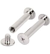 INCREWAY 30 Sets Binding Chicago Screws, 5mm x 15mm Nickel Plated Binding Screw Binder Post, Silv...
