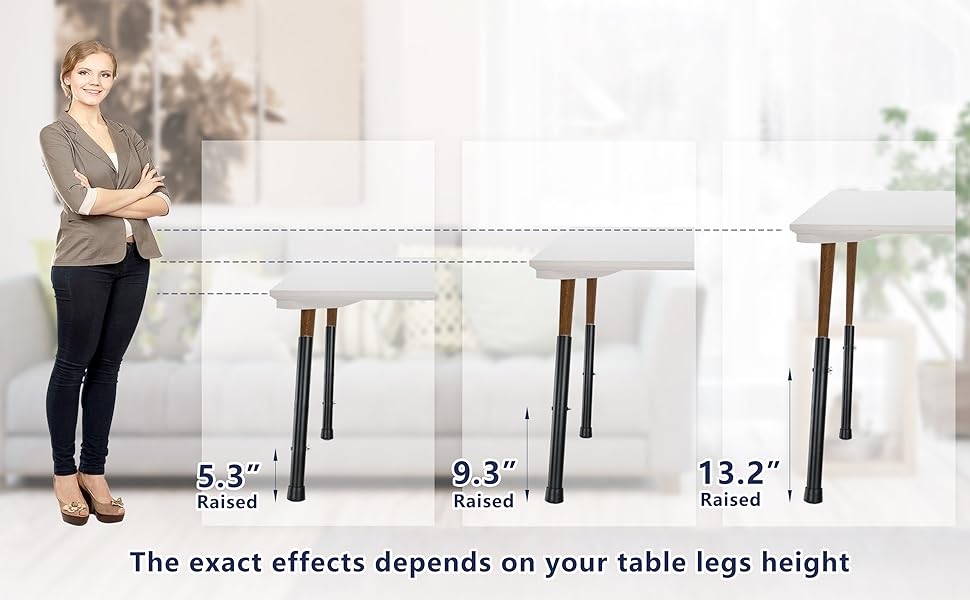 Kulusion Table Leg Extenders, 4 Pack Small Table Leg