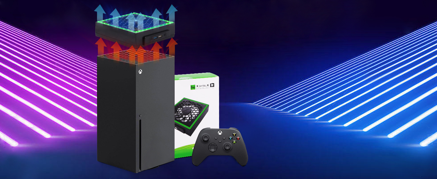 Cooling Fan for Xbox Series X, TechKen 3 Level Speed Fan Adjustable 7