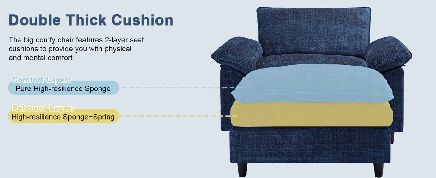 oversized accent chair with ottoman