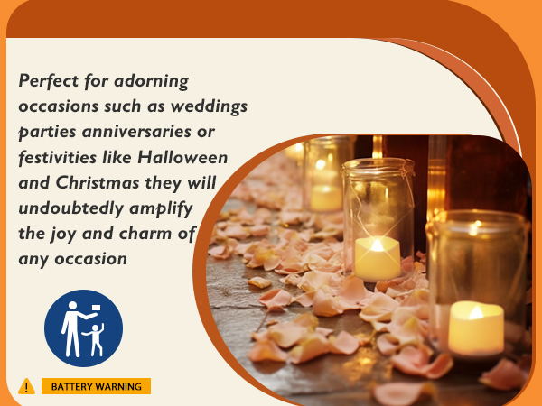 LED tea lights candles battery operated