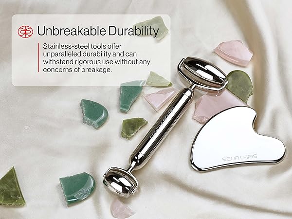 stainless steel gua sha facial tool