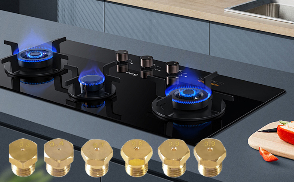 PFCKE Range Stove Oven Orifice Conversion Kit，Brass Jet