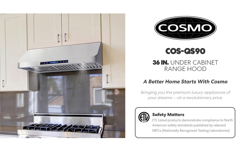 Cosmo 5MU30, 30, Under-Cabinet Range Hood, 200-CFM