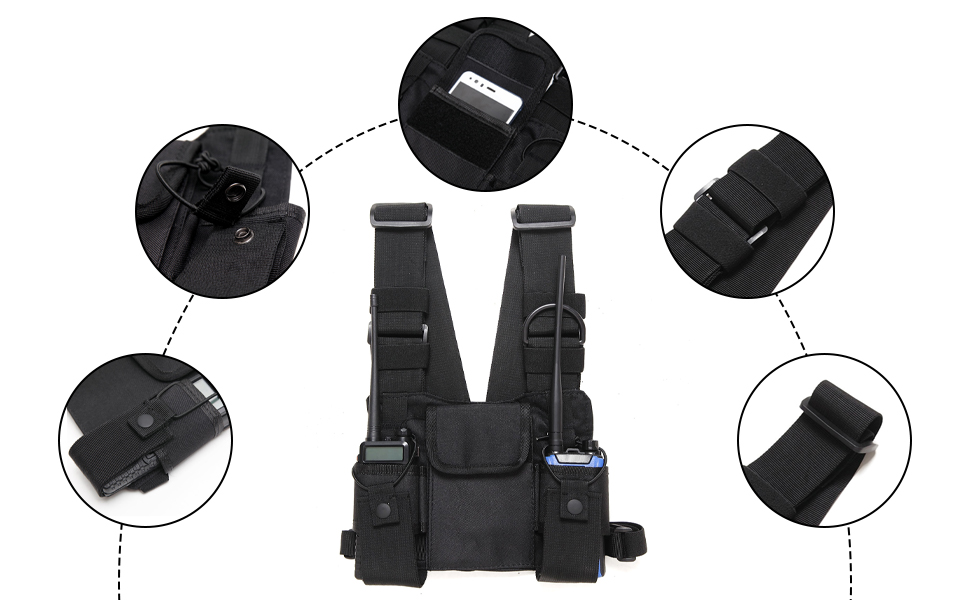 ラジオハーネス チェストフロントパック