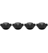 Le Creuset Enameled Cast Iron Gourmand Collection Set of 4 Mini Round Braiser, .3 qt., Matte Blac...