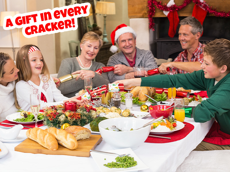 KreativeKraft Christmas Crackers Pack of 6 or 10 Crackers for Kids and