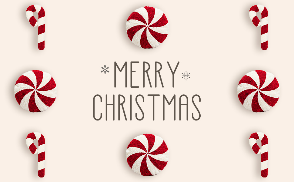 Christmas Pillows Christmas Candy Cane Throw Pillows Red