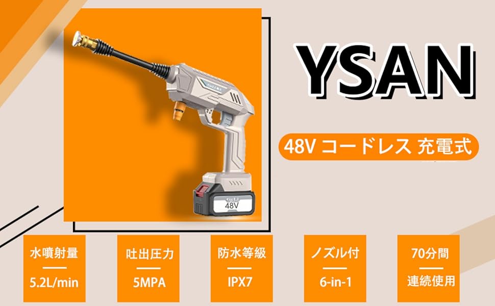 ⭐️48v大容量バッテリー付⭐️高圧洗浄機　コードレス　充電式　自吸式　強力噴射 71TFRK0nT6L._UF350,350_QL80_.jpg