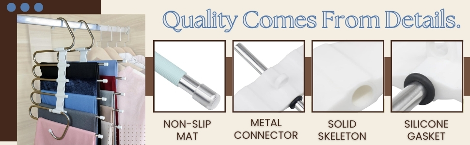 5-Layer Metal Pants Hangers