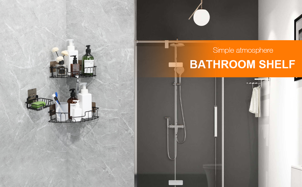 Corner Shower Caddy AdhesiveRustproof Bathroom Shower