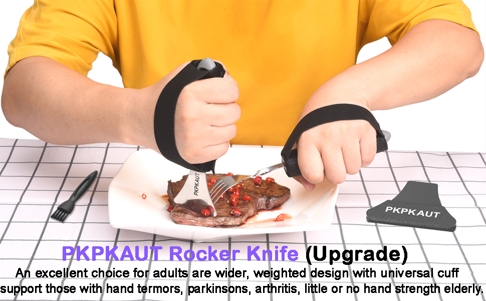 PKPKAUT Weighted Rocker Knife for One Handed Cutting