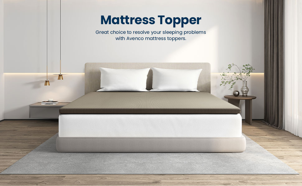 2 Inch King Memory Foam Mattress Topper, Avenco King
