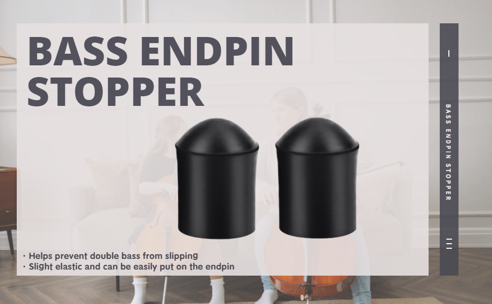 2pcs Double Bass Endpin Rubber Tip Stopper