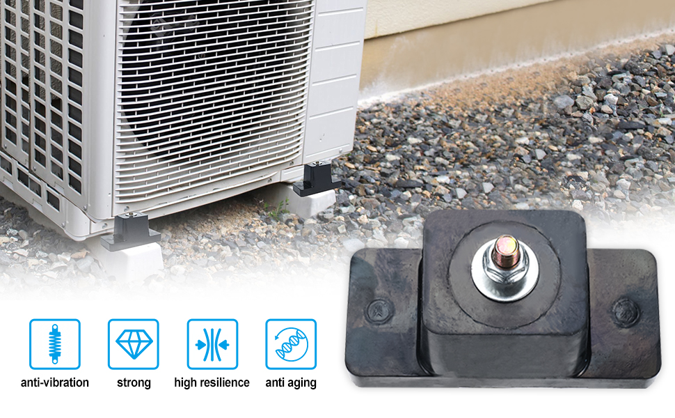 Patioer Air Conditioner Shock Pad 8 Pack, Rubber Vibration Isolator