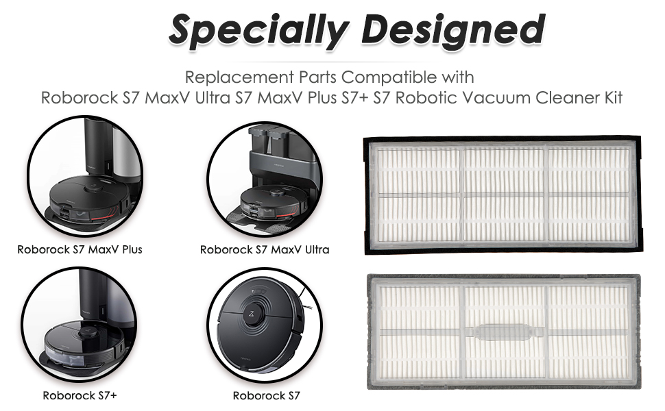 (8 Pieces) HEPA Filter for Roborock S7 S7+ S7 MaxV S7 MaxV Plus S7 MaxV Ultra S8 Pro