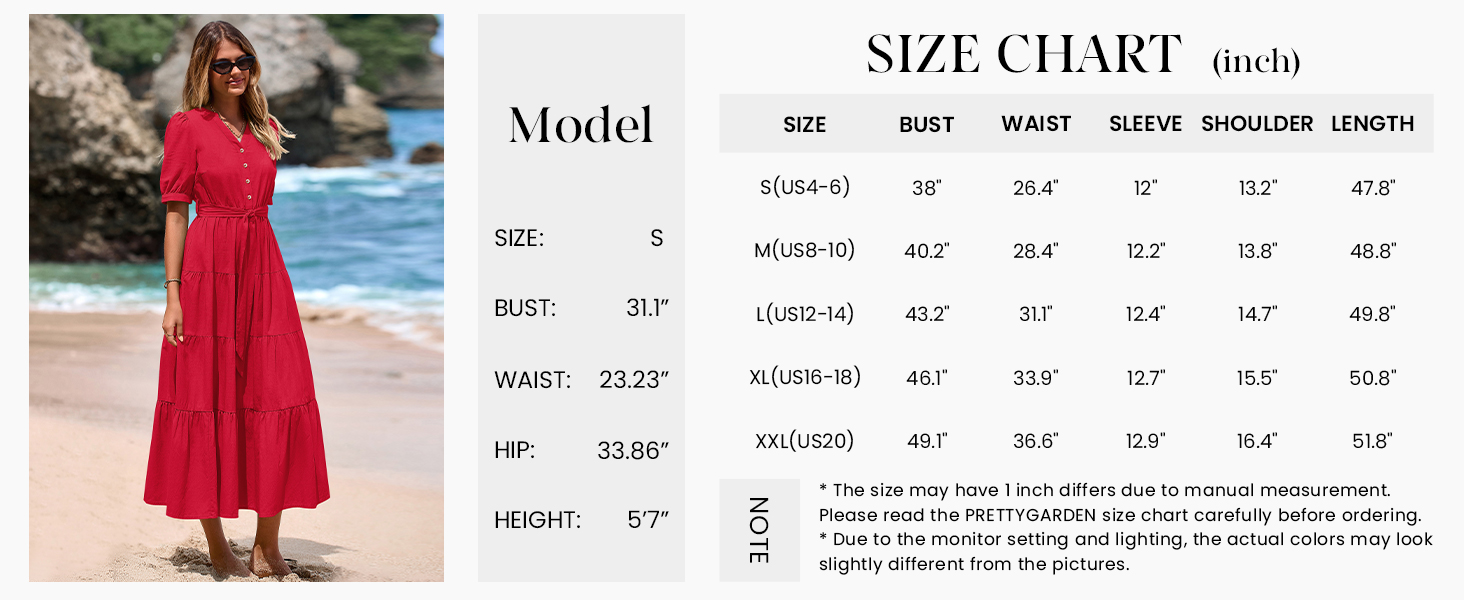 PRETTYGARDEN Long Flowy Dress