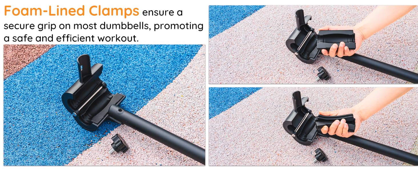 Dumbbell to Barbell Converter - Adjustable Weight Lifting Bar for Home Gym