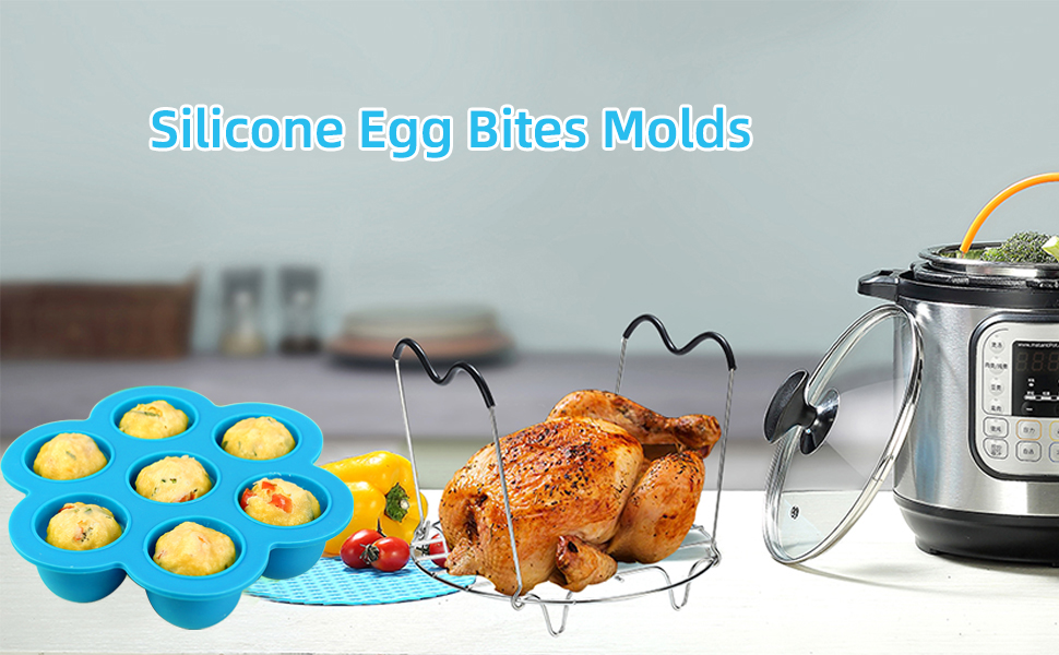 Egg Bites Mold Compatible with Instant Pot 6/8 qt Accessories, Also Used as Ice Pop