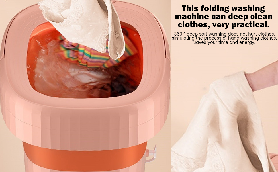 Mini Washing Machine Portable 6L, Folding Durable 12V Laundry Machine